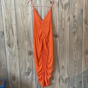 NWT - H&M Bodycon, center cinched, adjustable spaghetti strap, midi dress